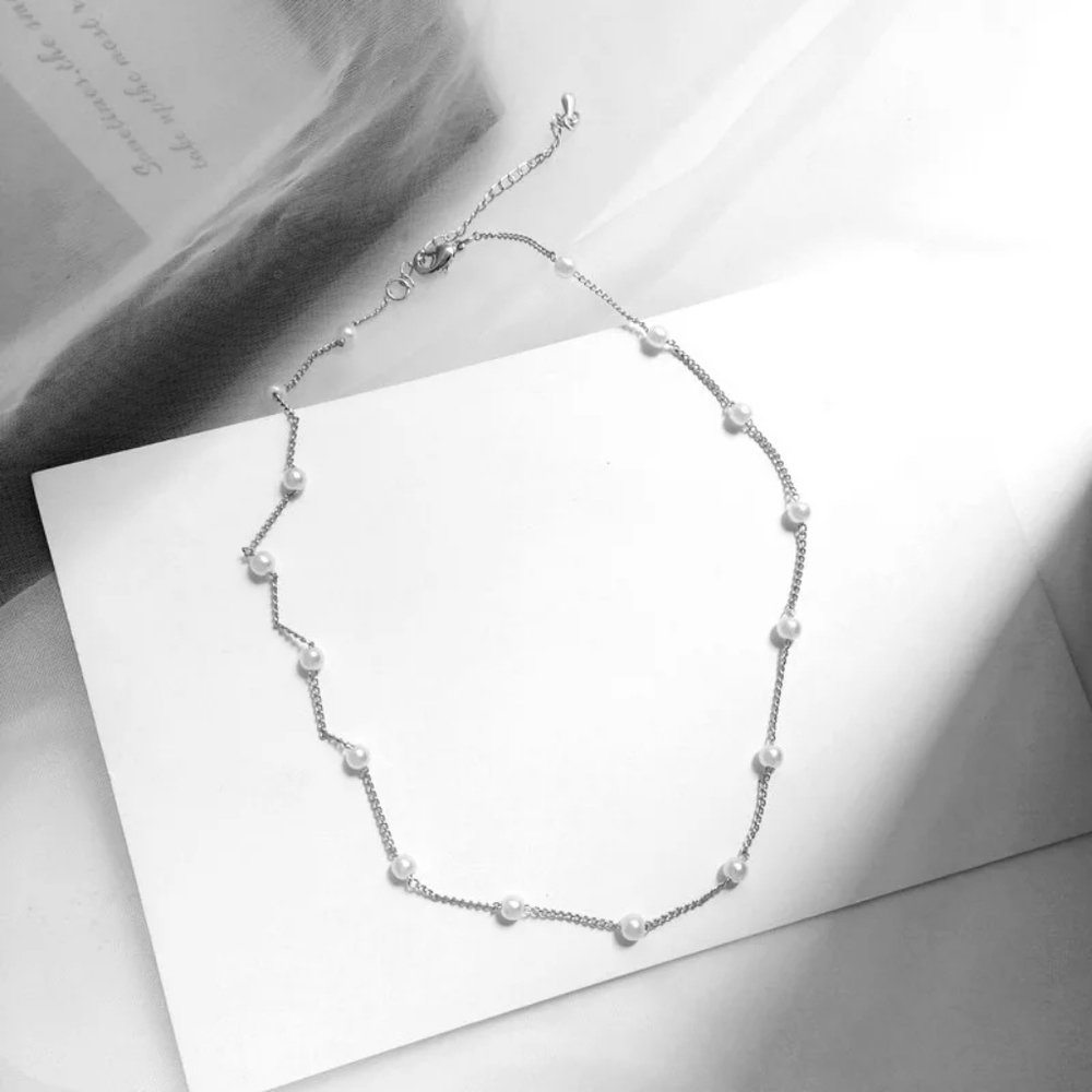 💎✨ Dewdrop Pearl Necklace - Picture 5 of 5